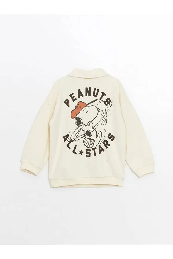 Long-sleeved baby boy sweatshirt with Snoopy print - 3