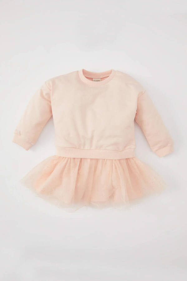 Long-sleeved Baby Girl Dress Salmon - 6