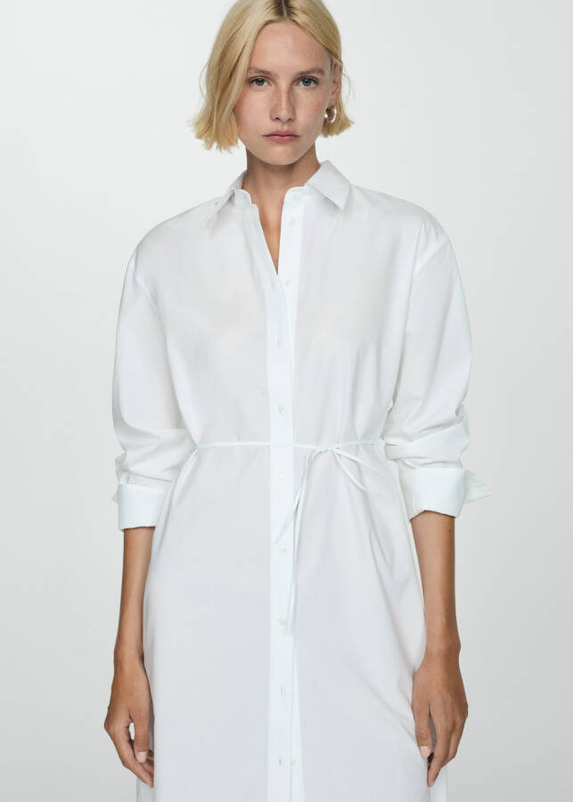 Long-sleeved, detailed white shirt - 5