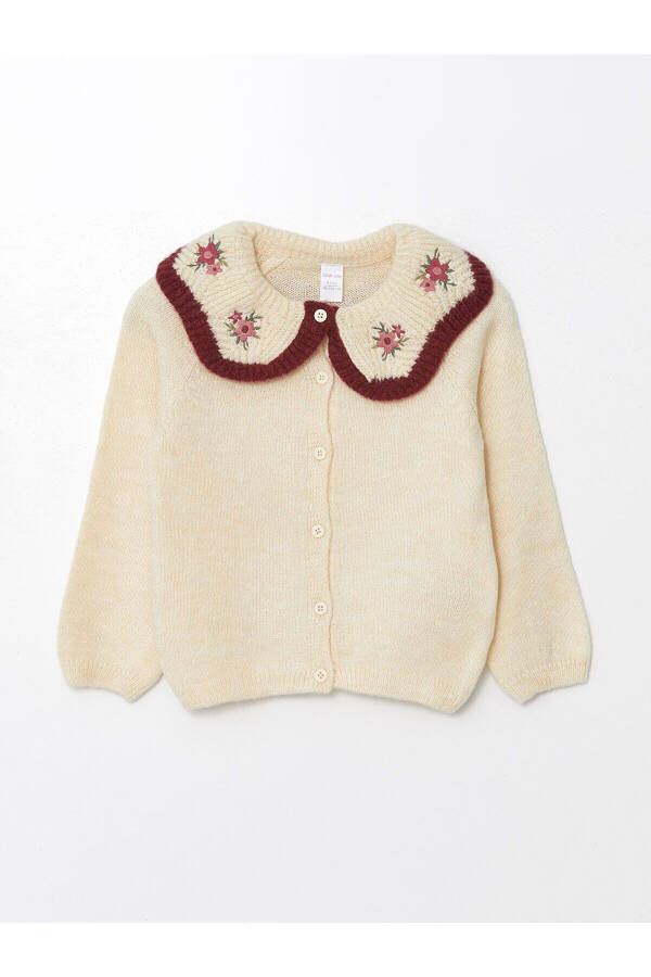 Long-sleeved, embroidered cardigan for baby girls. - 3