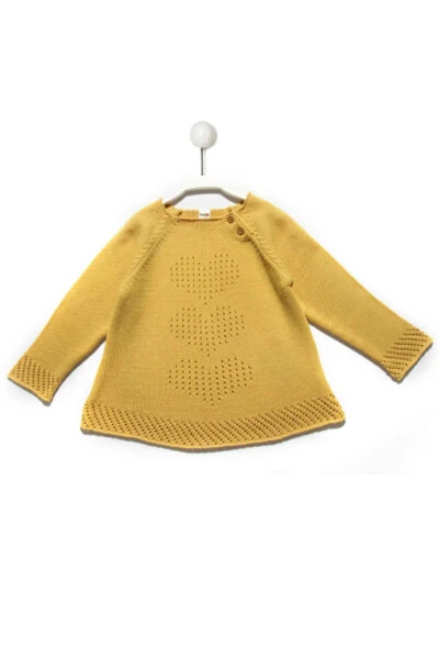 Long-sleeved knitted top for girls - Modazone (1)