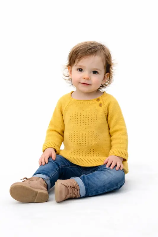 Long-sleeved knitted top for girls - 2