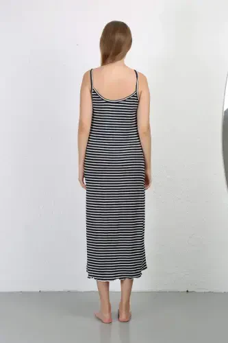 Long Slit Nightshirt with Spaghetti Straps 90127 - 6