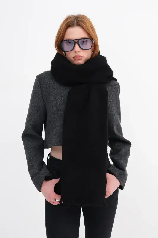 Long Soft Textured Shawl Shawl2003-a6 - 1