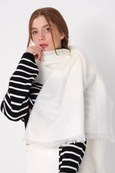 Long Soft Textured Shawl Shawl2003-a6 - 3