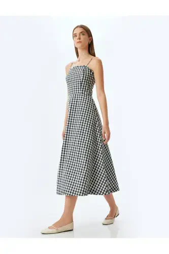 Long Strap Dress Ruffle Detailed With Pockets - KOTON (1)