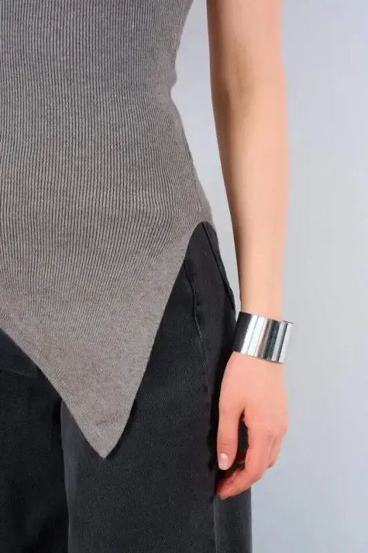 Long Tank Top - Medium Grey - 4