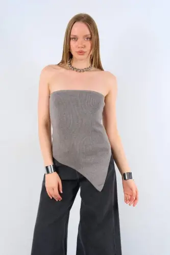 Long Tank Top - Medium Grey - 1