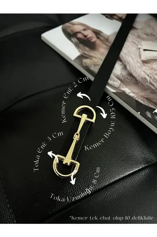 Long Thin Women's Belt with Gold Buckle, Jacket Belt, Shirt Belt, Dress Belt - FIORI