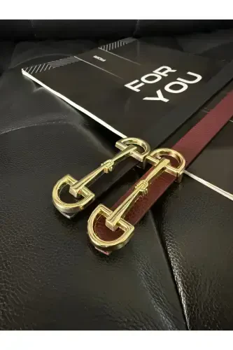 Long Thin Women's Belt with Gold Buckle, Jacket Belt, Shirt Belt, Dress Belt - Black - FIORI (1)