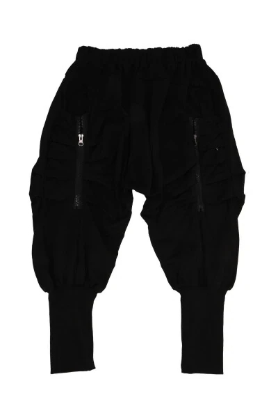 Long Track Pants with Double Zipper Pockets and Details - BEBELOP