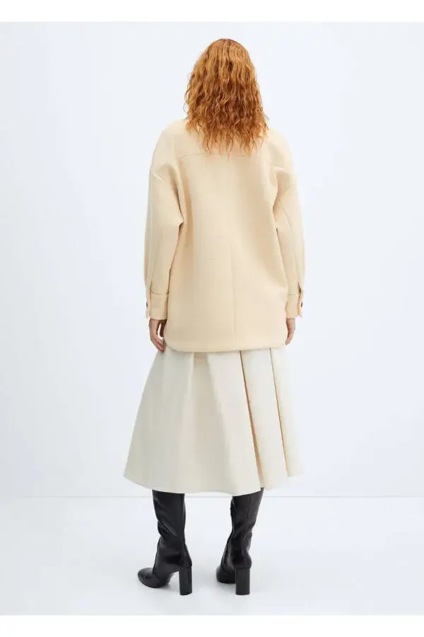 Long Wool Shirt Jacket - 4