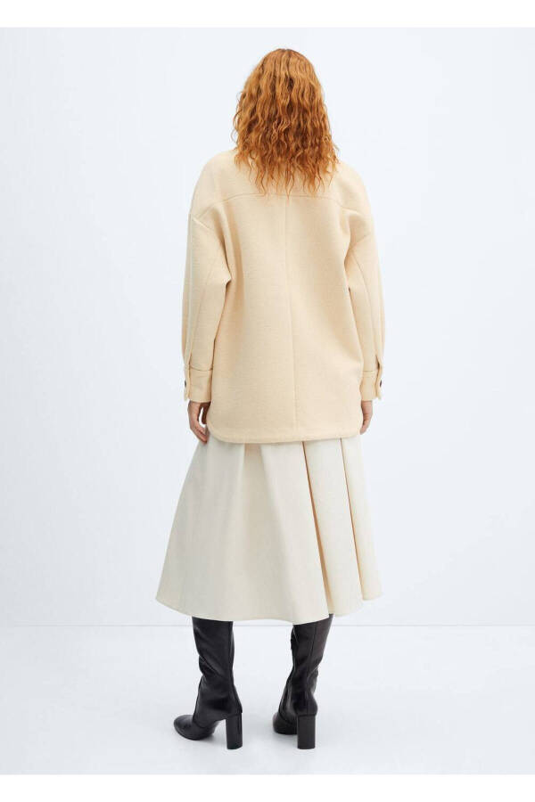 Long Wool Shirt Jacket - 4