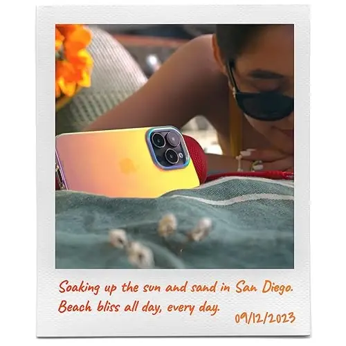 LONLI Hue Case for iPhone 15 - [360° Shock-Absorbent Bumper] - [Cute and Unique Phone Cover for Girls and Women] - Fluorescent Holographic Iridescent - 6