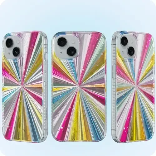 LONLI Hue Case for iPhone 15 Plus - [360° Shock-Absorbent Bumper] - [Cute and Unique Phone Cover for Girls and Women] - Cosmic Portal - 6