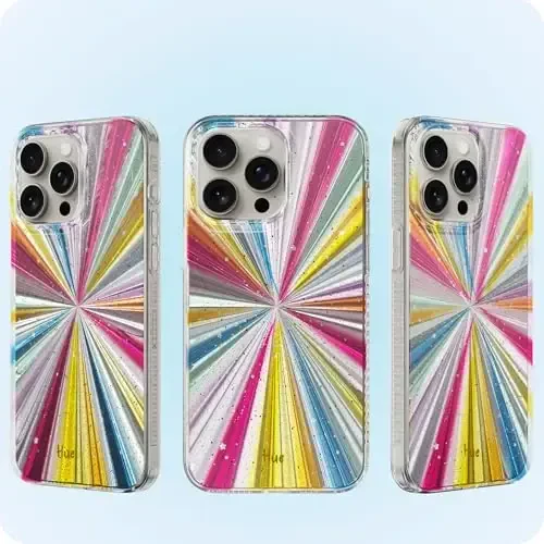 LONLI Hue Case for iPhone 15 Pro - [360° zarbani o'zlashtiruvchi bamper] - [Qizlar va ayollar uchun yoqimli va noyob telefon qopqog'i] - Kosmik Portal - 6