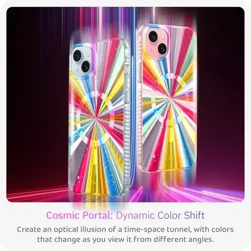 LONLI Hue - for iPhone 15 Case [Compatible with Magsafe] - Cosmic Portal Phone Case - [360° Shock-Absorbent Bumper] - Cute, Unique and Aesthetic Phone Cover for Girls and Women - 2