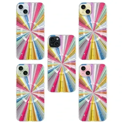 LONLI Hue - for iPhone 15 Case [Compatible with Magsafe] - Cosmic Portal Phone Case - [360° Shock-Absorbent Bumper] - Cute, Unique and Aesthetic Phone Cover for Girls and Women - 7