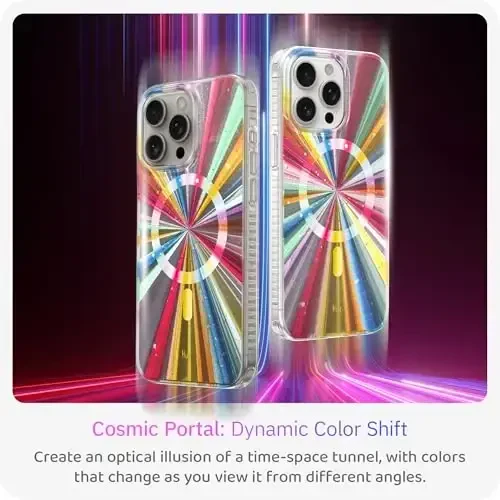 LONLI Hue - for iPhone 15 Pro Case [Compatible with Magsafe] - Cosmic Portal Phone Case - [360° Shock-Absorbent Bumper] - Cute, Unique and Aesthetic Phone Cover for Girls and Women - 2