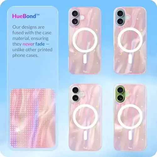 LONLI Hue for iPhone 17 Case - Luminous Dreamy Night Shockproof Magnetic Cute Phone Cover - [Magsafe bilan mos] - Ayollar va qizlar uchun yoqimli, noyob va estetik - 6