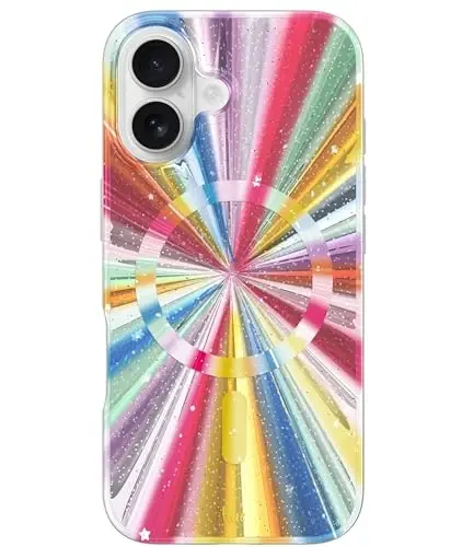 LONLI Hue for iPhone 17 Case - Magic Cosmic Portal Shockproof Magnetic Phone Cover - [Compatible with Magsafe] - Cute, Unique and Aesthetic 