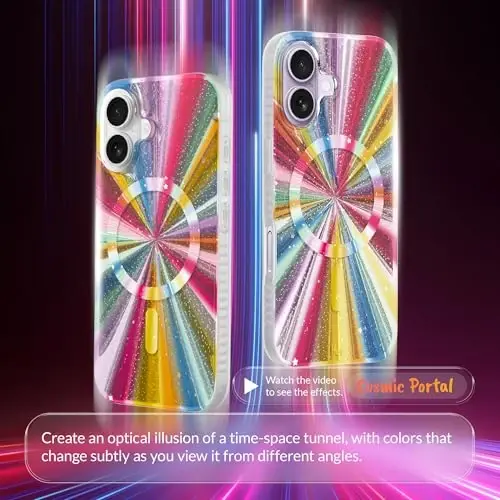 LONLI Hue for iPhone 17 Case - Magic Cosmic Portal Shockproof Magnetic Phone Cover - [Compatible with Magsafe] - Cute, Unique and Aesthetic - LONLI (1)