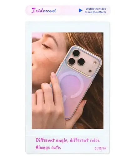 LONLI Hue for iPhone 18 Pro & 17 Pro Case, Color-Shift Iridescent | Compatible with MagSafe, Strong Magnets, Shockproof Bumper, Cute Unique Aesthetic for Girls and Women - 3