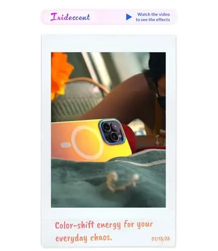 LONLI Hue for iPhone 18 Pro & 17 Pro Case, Color-Shift Iridescent | Compatible with MagSafe, Strong Magnets, Shockproof Bumper, Cute Unique Aesthetic for Girls and Women - 4