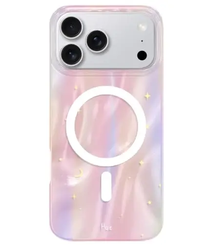 LONLI Hue for iPhone 18 Pro & 17 Pro Case, Pink Luminous Dreamy Cute | Compatible with MagSafe, Strong Magnets, Shockproof Bumper, Cute Unique Aesthetic for Girls and Women - 1