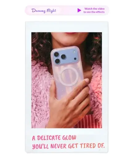 LONLI Hue for iPhone 18 Pro & 17 Pro Case, Pink Luminous Dreamy Cute | Compatible with MagSafe, Strong Magnets, Shockproof Bumper, Cute Unique Aesthetic for Girls and Women - 3