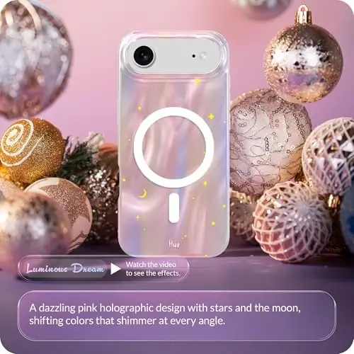 LONLI Hue for iPhone Air Case - Golden Floral Shockproof Magnetic Phone Cover - [Compatible with Magsafe] - Elegant, Unique and Aesthetic - 2