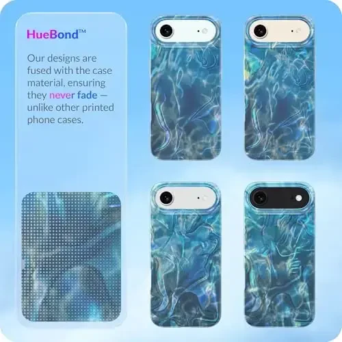 LONLI Hue for iPhone Air Case - Ocean Waves Shockproof Phone Cover - [Shock-Absorbent Bumper] - Cute, Unique and Aesthetic - 5