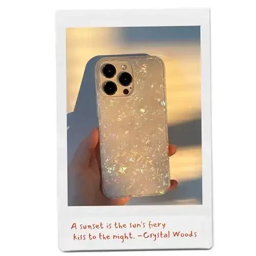 LONLI Hue - for iPhone 15 Case - White Pearl Tort [10FT Drop Protection] - Shockproof Cover with Color Changing Effect | Cute and Unique for Women, Girls and Men (2023) - 5
