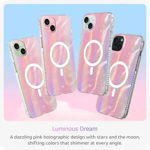 LONLI Hue - for iPhone 15 Case [Compatible with Magsafe] - Dreamy Night Phone Case - [360° Shock-Absorbent Bumper] - Cute, Unique and Aesthetic Phone Cover for Girls and Women - 2
