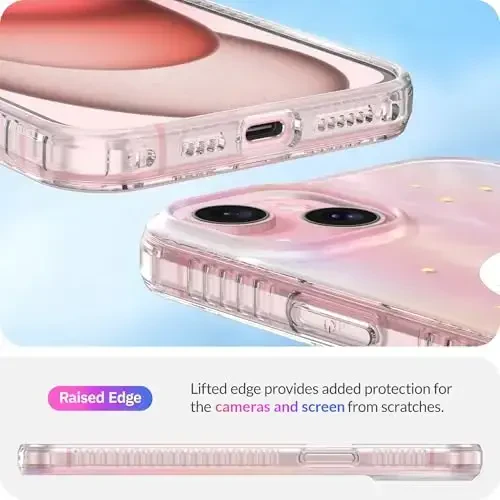 LONLI Hue - for iPhone 15 Case [Compatible with Magsafe] - Dreamy Night Phone Case - [360° Shock-Absorbent Bumper] - Cute, Unique and Aesthetic Phone Cover for Girls and Women - 5