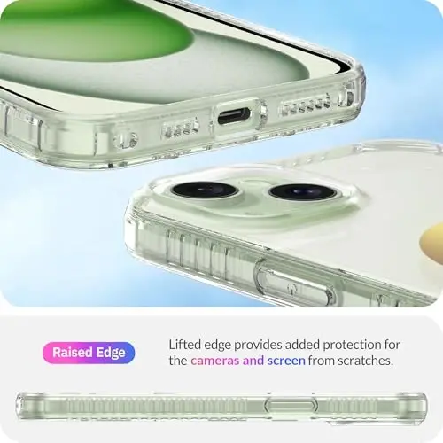 LONLI Hue - for iPhone 15 Case [Compatible with Magsafe] - Camellia Phone Case - [360° Shock-Absorbent Bumper] - Cute, Unique and Aesthetic Phone Cover for Girls and Women - 5