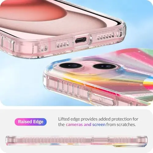 LONLI Hue - for iPhone 15 Case [Compatible with Magsafe] - Cosmic Portal Phone Case - [360° Shock-Absorbent Bumper] - Cute, Unique and Aesthetic Phone Cover for Girls and Women - 5