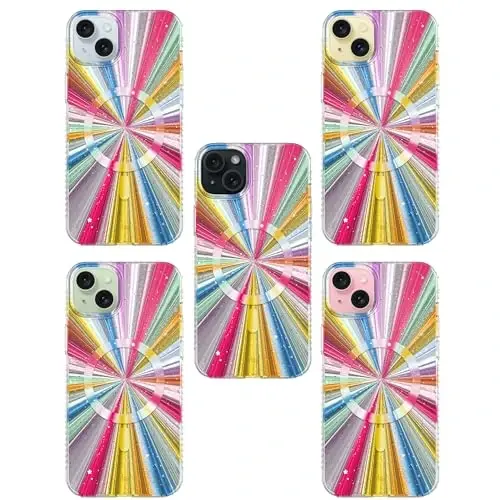 LONLI Hue - for iPhone 15 Case [Compatible with Magsafe] - Cosmic Portal Phone Case - [360° Shock-Absorbent Bumper] - Cute, Unique and Aesthetic Phone Cover for Girls and Women - 7