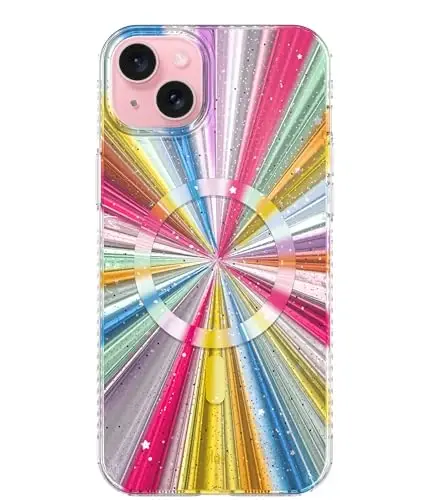 LONLI Hue - for iPhone 15 Case [Compatible with Magsafe] - Cosmic Portal Phone Case - [360° Shock-Absorbent Bumper] - Cute, Unique and Aesthetic Phone Cover for Girls and Women 