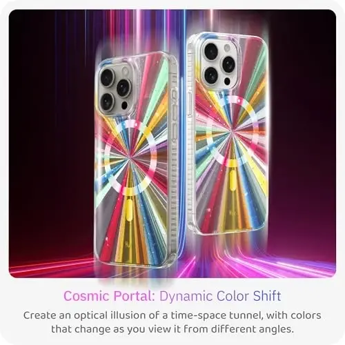 LONLI Hue - for iPhone 15 Pro Case [Compatible with Magsafe] - Cosmic Portal Phone Case - [360° Shock-Absorbent Bumper] - Cute, Unique and Aesthetic Phone Cover for Girls and Women - 2