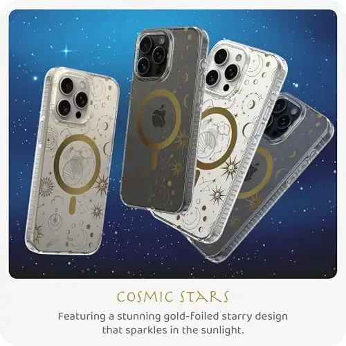 LONLI Hue - for iPhone 15 Pro Case [Compatible with Magsafe] - Cosmic Stars Phone Case - [360° Shock-Absorbent Bumper] - Cute, Unique and Aesthetic Phone Cover for Girls and Women - LONLI (1)