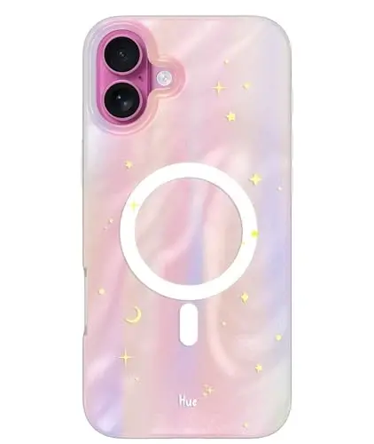 LONLI Hue - iPhone 16 Plus uchun magnitli g'ilof - [Magsafe bilan mos] - [360° zarbani yutuvchi bamper] - [Qizlar va ayollar uchun yoqimli va noyob telefon qopqog'i] - Dreamy Night - LONLI