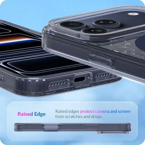 LONLI Hue - iPhone 17 Pro için Prizma Elmas Serisi Kılıf, Kızlar ve Kadınlar için Derin Mavi Elmas Parıltılı Koruyucu Telefon Kılıfı, Magsafe için Güçlü Manyetik Halkalı Mavi TPU - 6