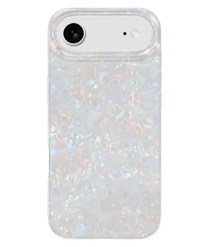 LONLI Hue iPhone Air uchun g'ilofi - Pearl Tort zarbaga chidamli telefon qopqog'i - [Zarbni yutuvchi bamper] - Ayollar va qizlar uchun nafis, noyob va estetik - LONLI