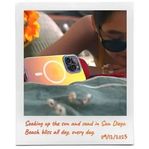 LONLI Hue - Magnetic Case for iPhone 15 - [Compatible with Magsafe] - [360° Shock-Absorbent Bumper] - [Cute and Unique Phone Cover for Girls and Women] - Fluorescent Holographic Iridescent - 6