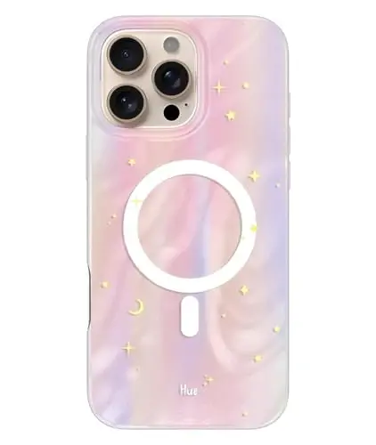 LONLI Hue - Magnetic Case for iPhone 16 Pro - [Compatible with Magsafe] - [360° Shock-Absorbent Bumper] - [Cute and Unique Phone Cover for Girls and Women] - Dreamy Night 