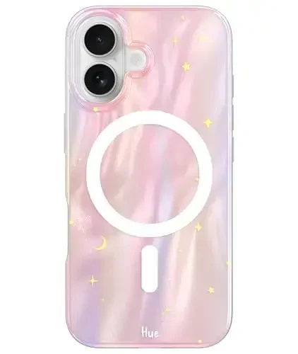 LONLI Hue for iPhone 17 Case - Luminous Dreamy Night Shockproof Magnetic Cute Phone Cover - [Compatible with Magsafe] - Cute, Unique and Aesthetic for Women and Girls - LONLI