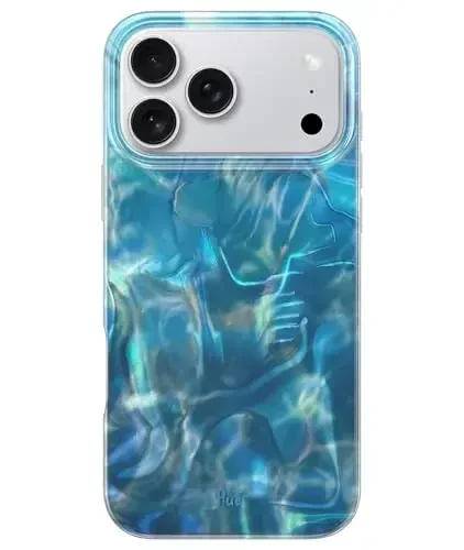 LONLI iPhone 17 Pro Max uchun g'ilof - Okean to'lqinlari zarbga chidamli telefon qopqog'i - [Zarbni yutuvchi bamper] - Chiroyli, noyob va estetik - LONLI