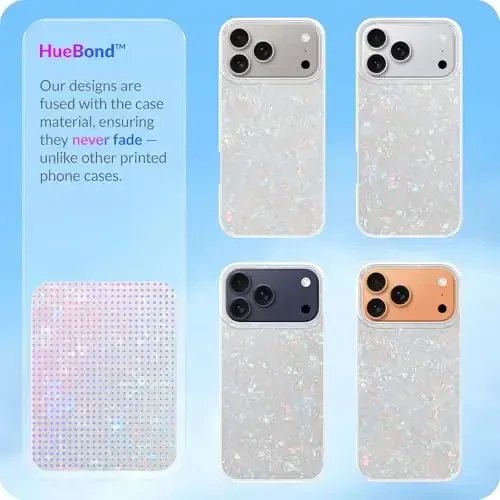 LONLI iPhone 17 Pro Max uchun g'ilof - Pearl Tort zarbga chidamli telefon qopqog'i - [Zarb yutuvchi bamper] - Ayollar va qizlar uchun nafis, noyob va estetik - 5