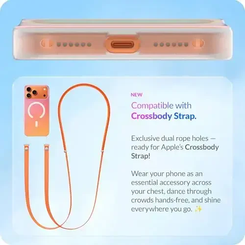 LONLI iPhone 17 Pro uchun g‘ilof – Golografik rangli zarbga chidamli magnitli yoqimli telefon qopqog‘i - [Magsafe bilan mos keladi] - Ayollar va qizlar uchun yoqimli, noyob va estetik - 3